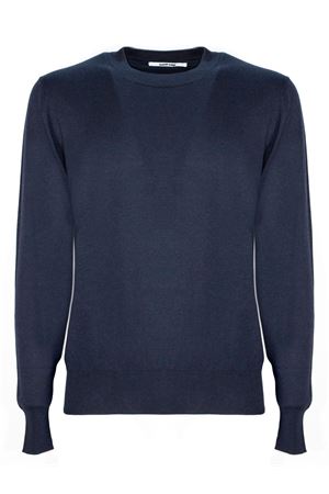 Maglia in misto cotone e cashmere blu MAURO GRIFONI | GS110034115582